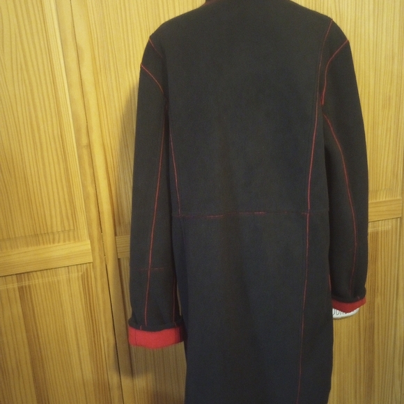 Susan Graver Weekend Fleece Jacket Red /Black/XL Reversible - Picture 11 of 13